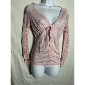 Victoria’s Secret Light Pink Light Weight Ruched Long Sleeve Top